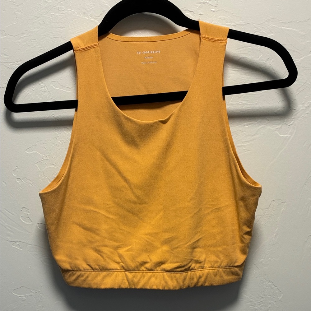 Vibrant Orange Sleeveless Crop Top